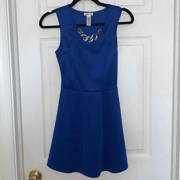 L8ter Blue Flared Dress - Picture 1 of 4